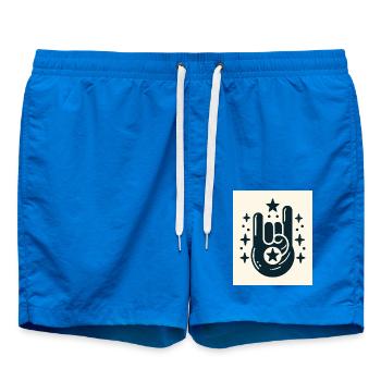 Rock On Hand-Geste mit den Stars - Badeshorts - Cobalt blue - Vorne