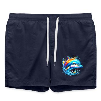 Delfin - Badeshorts - French Navy - Vorne - AI Model Male 185 light (185cm)