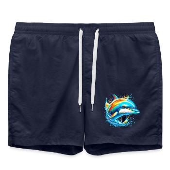 Delfin - Badeshorts - French Navy - Vorne - AI Model Male 185 light (185cm)