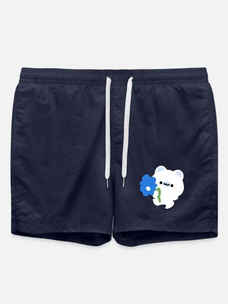Ours polaire romantique - Short de bain - bleu marine
