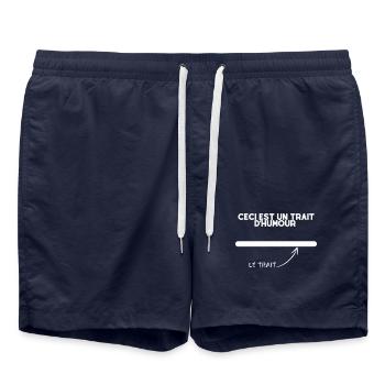 Juste un trait d'humour - Short de bain - bleu marine - Devant - AI Model Male 185 light (185cm)