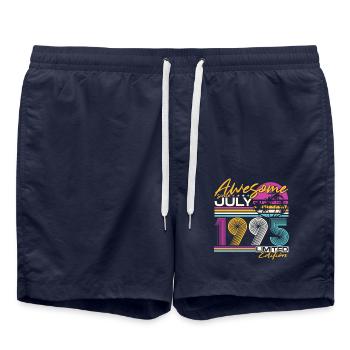 1995 Jahrgang Vintage Geburtstag Retro Geschenk - Badeshorts - French Navy - Vorne - AI Model Male 185 light (185cm)