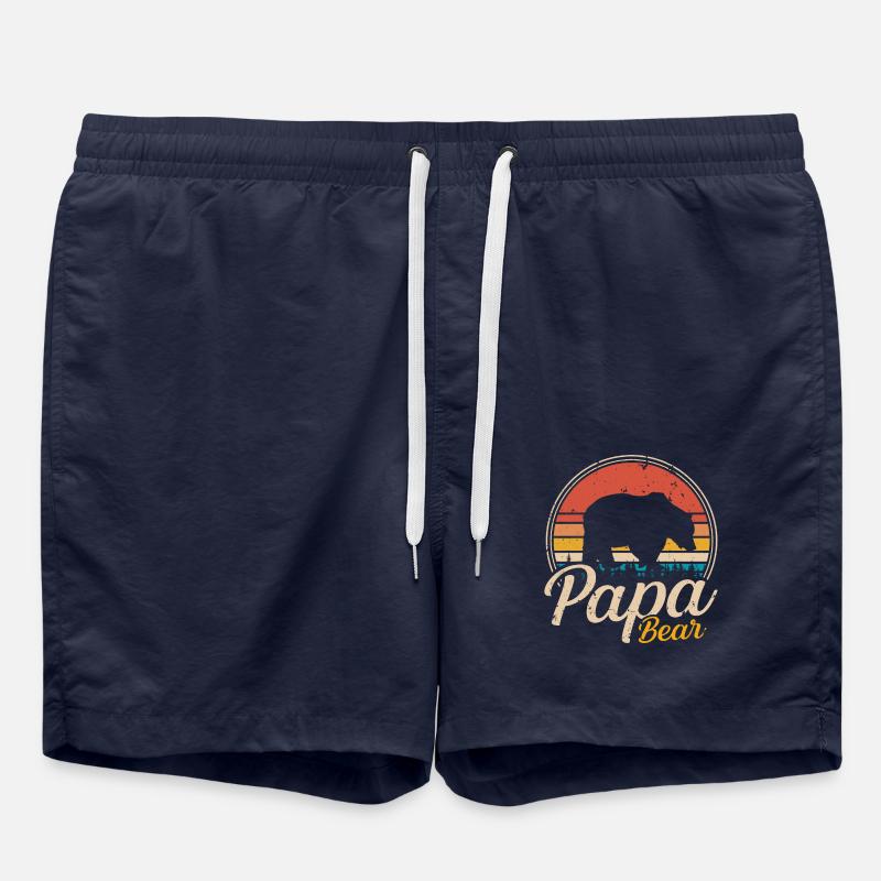 Papa Bear Retro - Swim Trunks - french navy