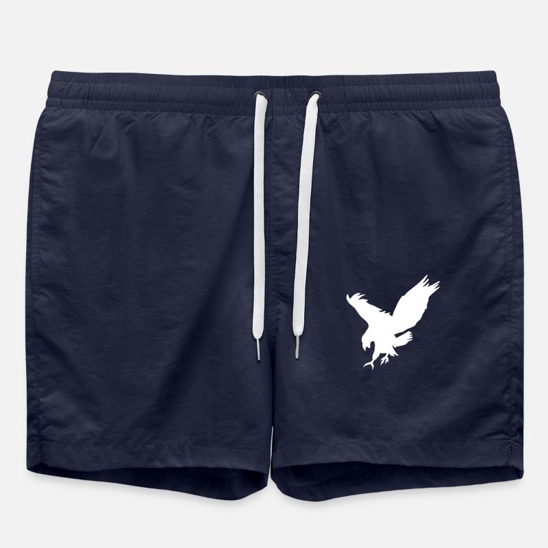 L'aigle blanc - Short de bain - bleu marine