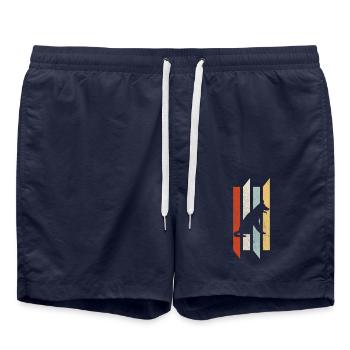 Deutscher Schäferhund German Shepherd Geschenk - Badeshorts - French Navy - Vorne - AI Model Male 185 light (185cm)