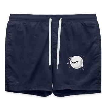 Moon hits astronaut space travel Space Funny - Swim Trunks - french navy - Front - AI Model Male 185 light (185cm)