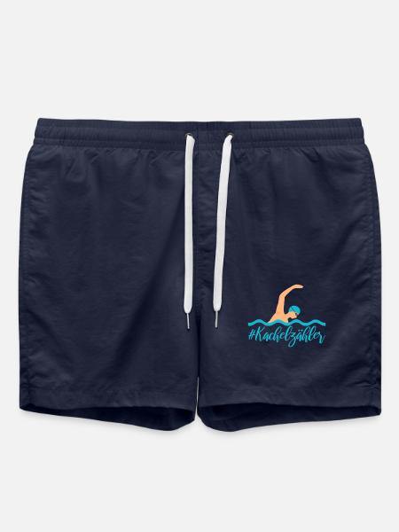 Kachelzähler Kraulen Schwimmer Geschenk - Badeshorts - French Navy