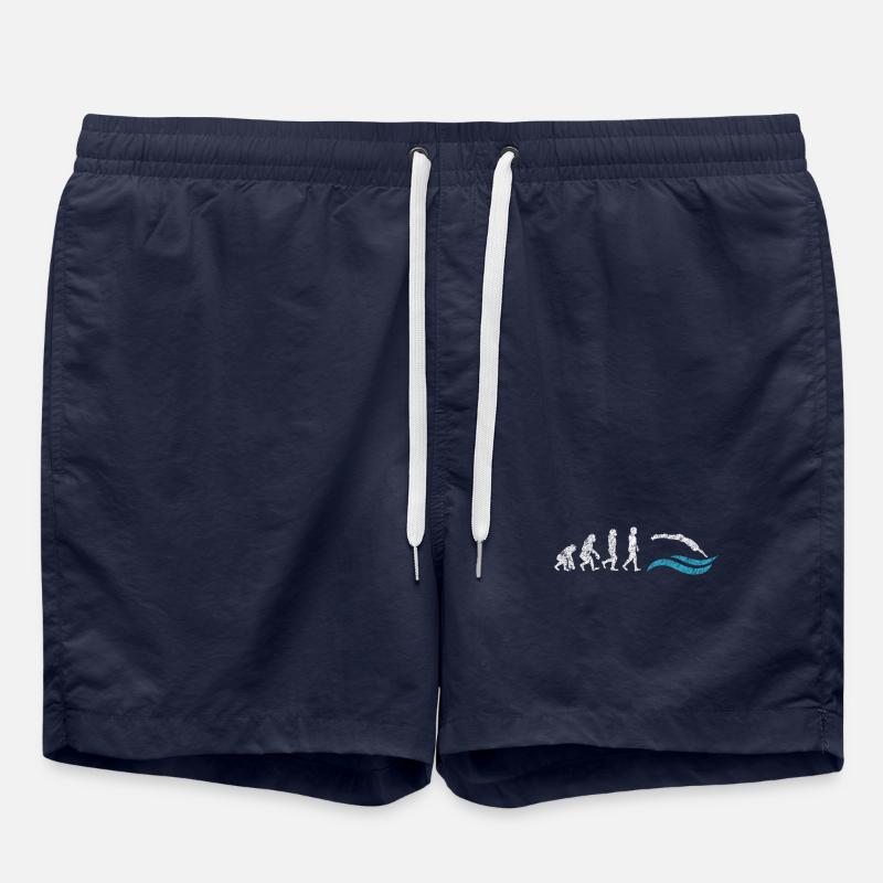 Schwimmer Evolution Affe Geschenk Sprung - Badeshorts - French Navy