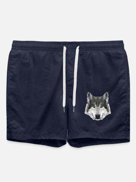 POLYGON WOLF Husky Wolves Wildlife America - Swim Trunks - french navy