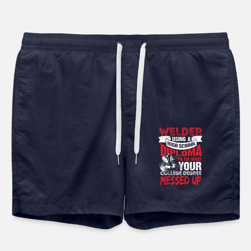 Welding Welding Welding Welding Diploma - Swim Trunks - french navy
