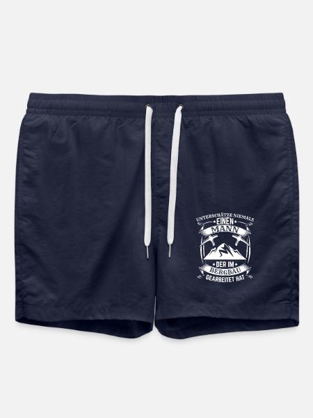 Bergbau Bergmann Unterschätze niemals einen Mann - Badeshorts - French Navy