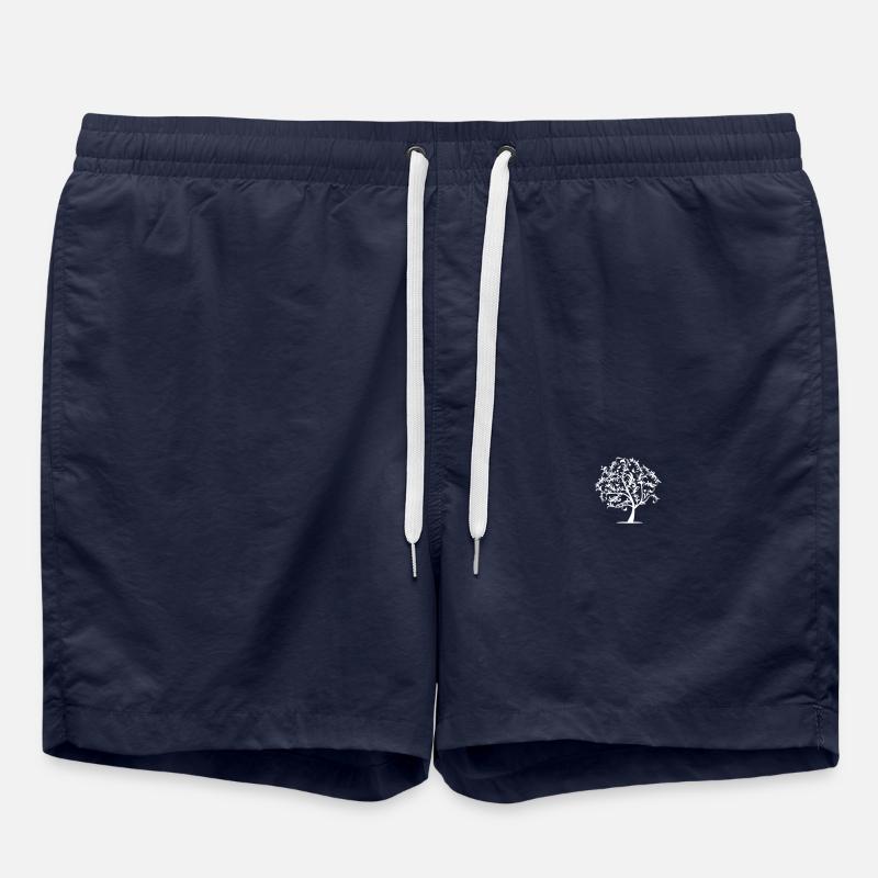 Tree Deciduous Tree T-Shirt - Swim Trunks - french navy