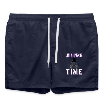 Jumping Trampoline Jump jumpstyle Jump Fitness - Swim Trunks - french navy - Front - AI Model Male 185 light (185cm)