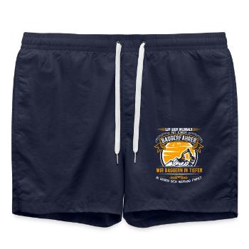 Never mess with an excavator driver - Swim Trunks - french navy - Front - AI Model Male 185 light (185cm)
