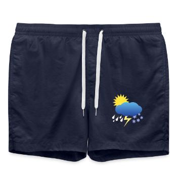 Weather calamity - Swim Trunks - french navy - Front - AI Model Male 185 light (185cm)