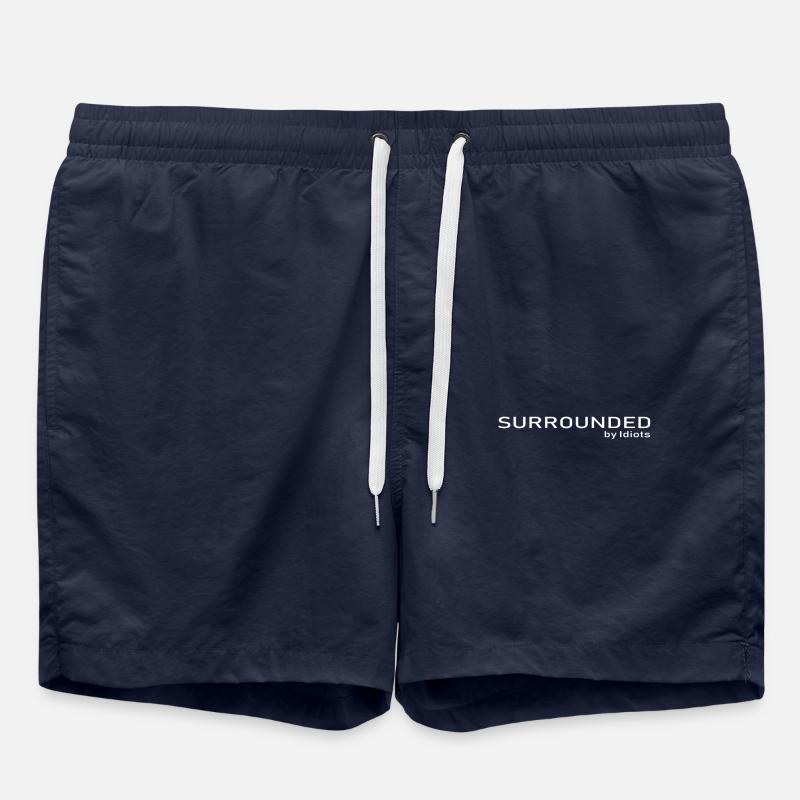 FunShirt Surrounded By Idiots - Swim Trunks - french navy