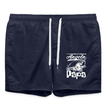 Pêche avec papa Je préfère pêcher avec - Short de bain - bleu marine - Devant - AI Model Male 185 light (185cm)