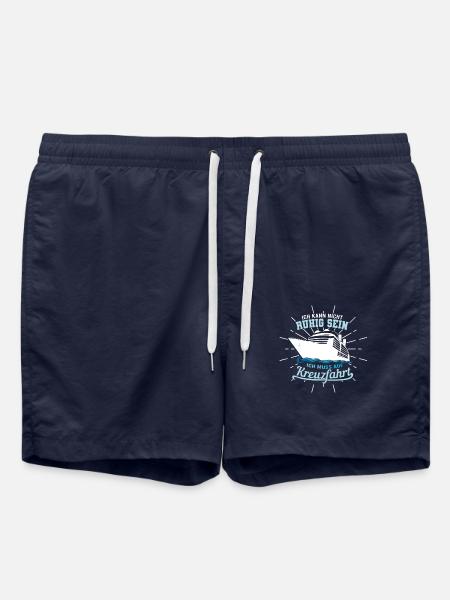 Kreuzfahrt Shirt Ich kann nicht ruhig sein ich - Badeshorts - French Navy
