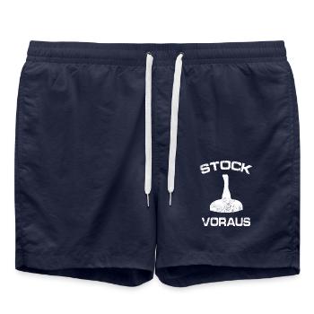 stock voraus w Zeichenflaeche 1 - Badeshorts - French Navy - Vorne - AI Model Male 185 light (185cm)