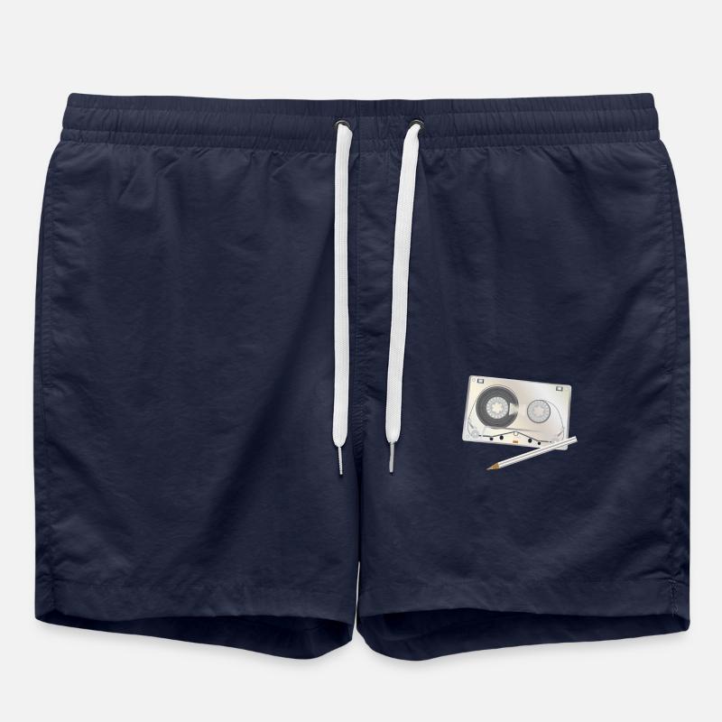 Cassette Tape Pencil Mixtape - Short de bain - bleu marine