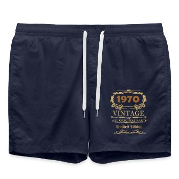 Pièces d'origine 1970 - Short de bain - bleu marine - Devant - AI Model Male 185 light (185cm)