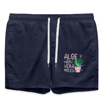 Aloe you vera much Valentinstag Verliebte - Short de bain - bleu marine - Devant - AI Model Male 185 light (185cm)