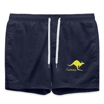 australia kangaroo - Australien kangaroo - Badeshorts - French Navy - Vorne - AI Model Male 185 light (185cm)