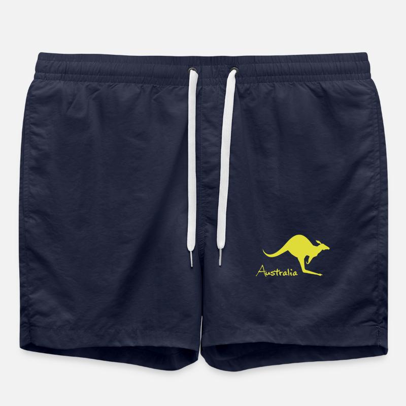australia kangaroo - Australia kangaroo - Swim Trunks - french navy