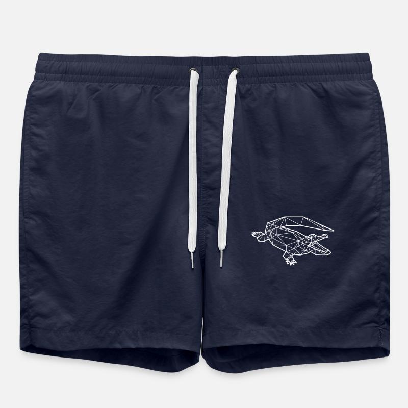 Polygone de crocodile - Short de bain - bleu marine