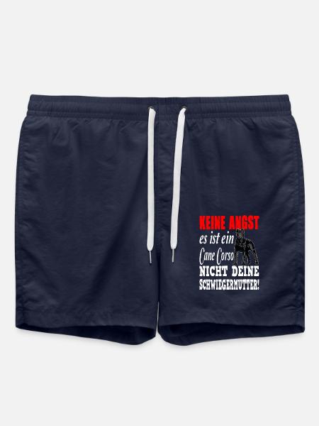 Cane Corso Angst Spruch Hund - Badeshorts - French Navy
