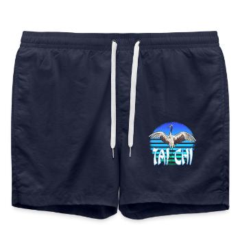 Tai Chi T shirt Chinesische Kampfkunst - Badeshorts - French Navy - Vorne - AI Model Male 185 light (185cm)