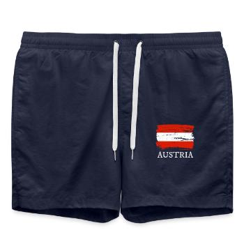 Autriche - Short de bain - bleu marine - Devant - AI Model Male 185 light (185cm)