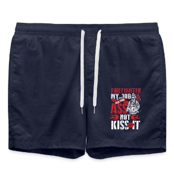 Firefighter My Job is to Save Your Ass Not Kiss It - Badeshorts - French Navy - Vorne - AI Model Male 185 light (185cm)