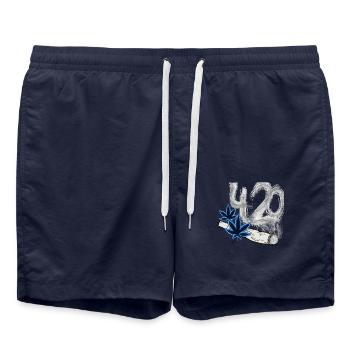 420 fumée de cannabis - Short de bain - bleu marine - Devant - AI Model Male 185 light (185cm)