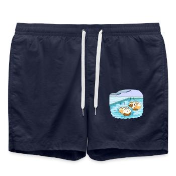 Swimming guinea pig diving platform diving board - Swim Trunks - french navy - Front - AI Model Male 185 light (185cm)