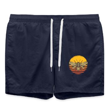 Biene - Badeshorts - French Navy - Vorne - AI Model Male 185 light (185cm)