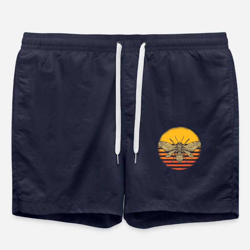 Bee Retro - Swim Trunks - french navy
