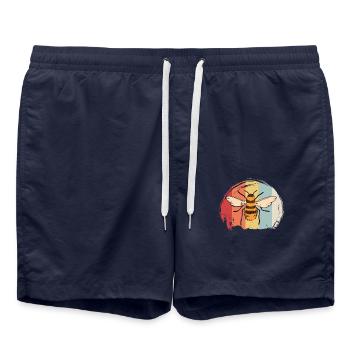 Biene - Badeshorts - French Navy - Vorne - AI Model Male 185 light (185cm)
