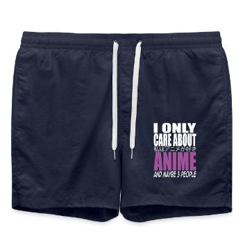 Anime - Swim Trunks - french navy - Front - AI Model Male 185 light (185cm)