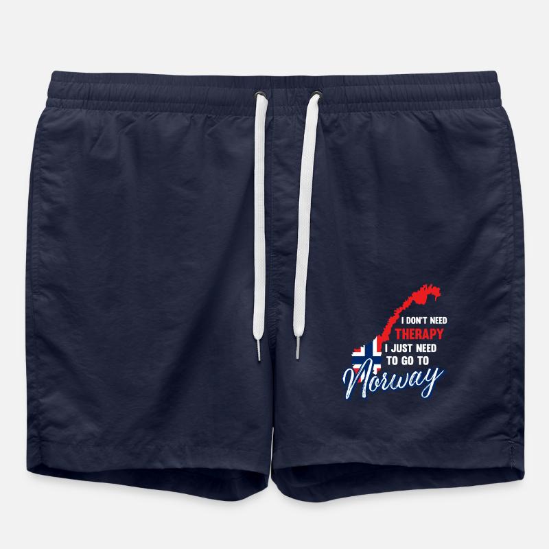 Norway therapy Scandinavia saying gift - Swim Trunks - french navy