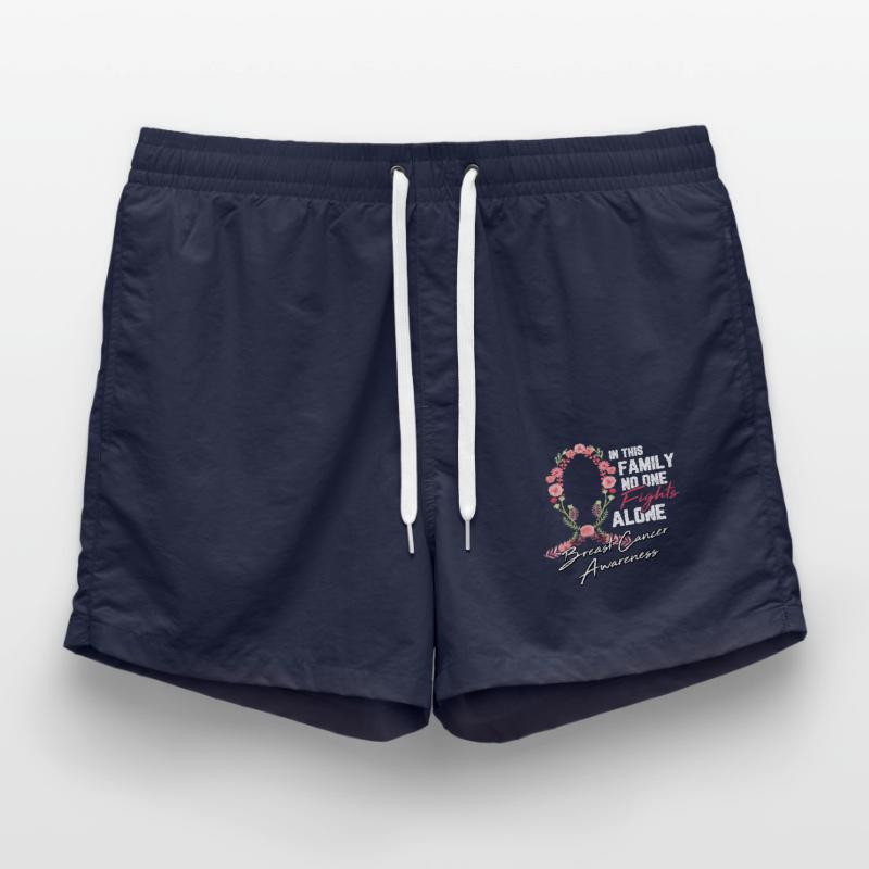 Cadeau de chimio de combat de fleur de ruban de cancer du sein Short de bain