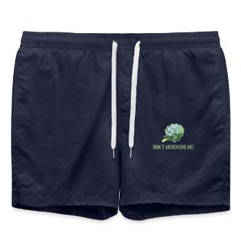 Artichoke pun funny - Swim Trunks - french navy - Front - AI Model Male 185 light (185cm)