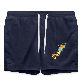 Diver Dive Splash - Swim Trunks - french navy - Front - AI Model Male 185 light (185cm)