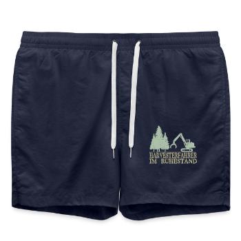Harvester Rentner - Badeshorts - French Navy - Vorne - AI Model Male 185 light (185cm)