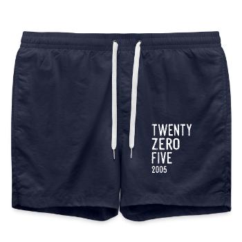Vintage 2005 Anniversaire Retro Millésime cadeau - Short de bain - bleu marine - Devant - AI Model Male 185 light (185cm)