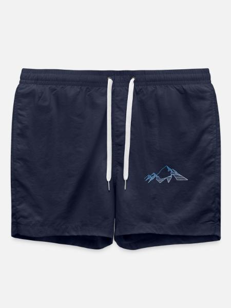 Mountains lines - Swim Trunks - french navy