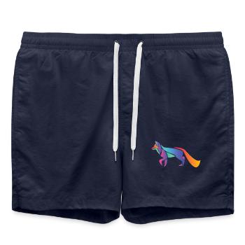 Fuchs Natur Füchse Foxy Wildtier Süß Hund - Badeshorts - French Navy - Vorne - AI Model Male 185 light (185cm)