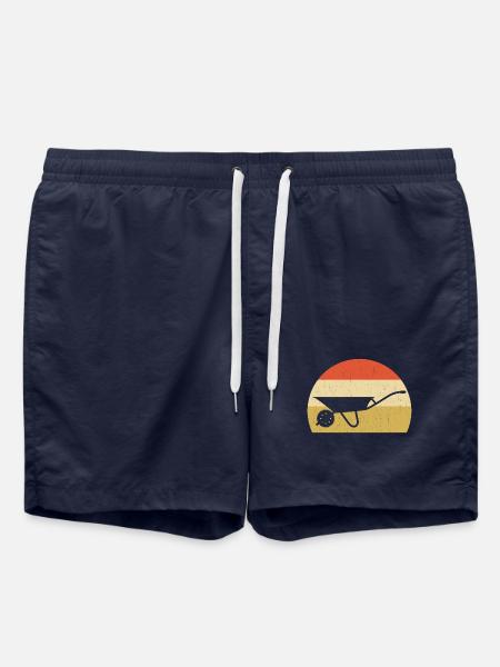Wheelbarrow retro garden gift - Swim Trunks - french navy