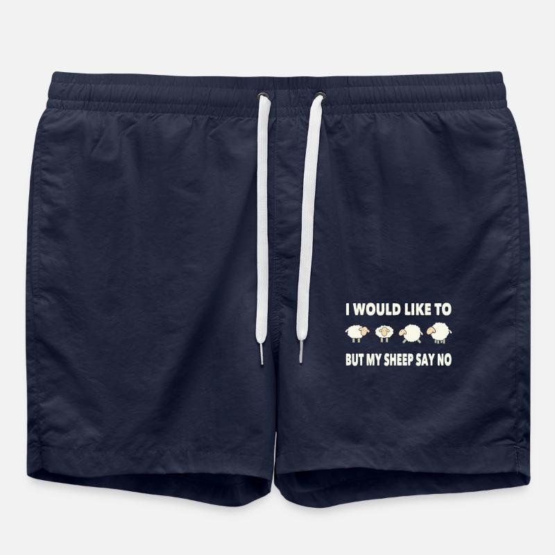 Schafe Spruch - Badeshorts - French Navy
