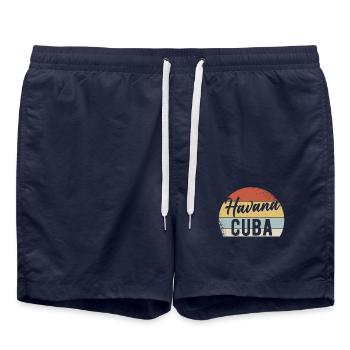 Havana Cuba - Short de bain - bleu marine - Devant - AI Model Male 185 light (185cm)